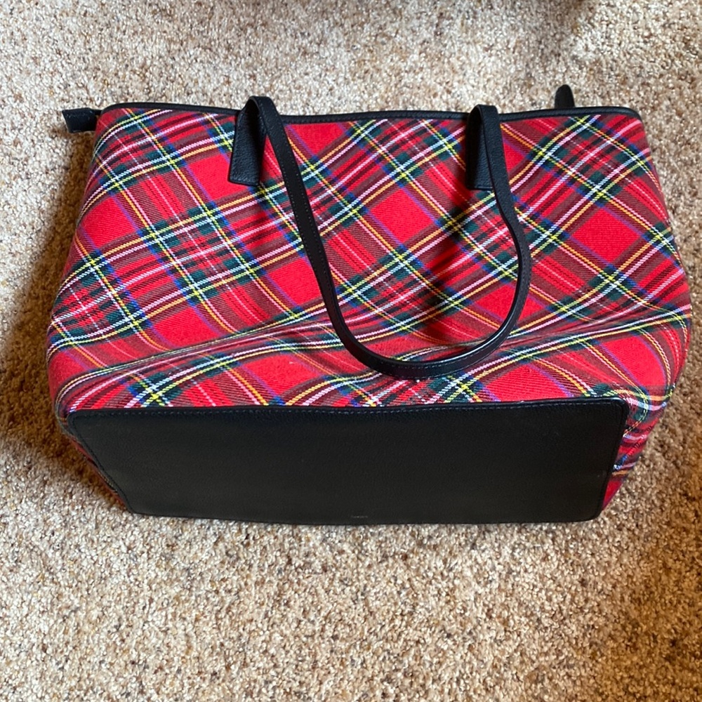 Talbots plaid tote